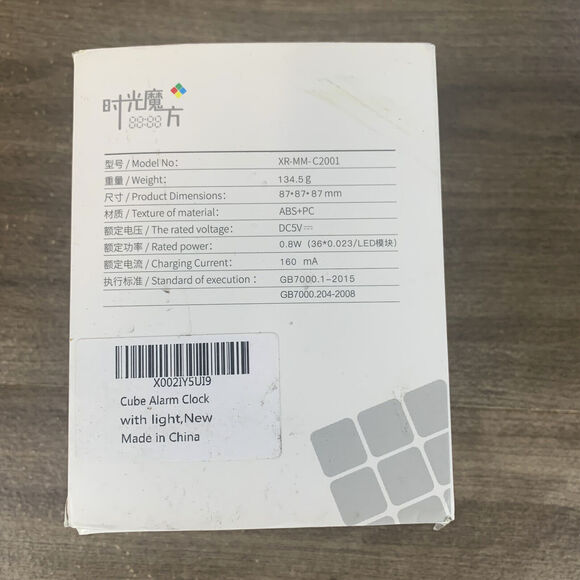 Rubik Cube Alarm Clock w/ Touch Night Light Portable Lamp Temperature Sensor - Picture 8 of 12